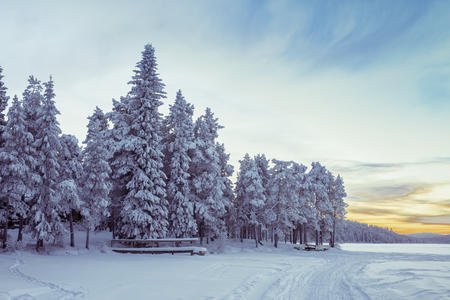 Die verschneite Landschaft in Torassieppi