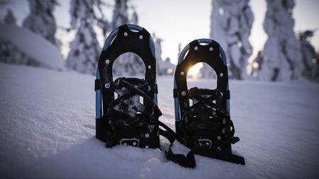 Pause vom Schneeschuhwandern