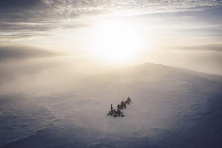 Ausblicke bei der Motorschlittensafari