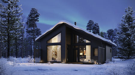 Panorama-Lodge am See mit eigener Sauna und Outdoor-Whirlpool