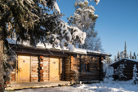 Die Log Cabin im Lapland Hotel Luostotunturi