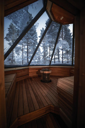 Ausblick aus der Panorama-Sauna