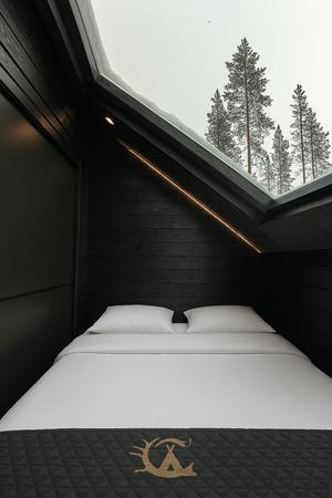 Zweiter Schlafbereich mit Himmelsblick, Glasdachhütte mit zwei Schlafbereichen