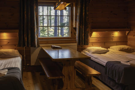 Dreibettzimmer Standard im Blockhausstil mit Sitzecke