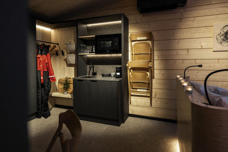 Kleine Küchenzeile, Panorama-Glashütte