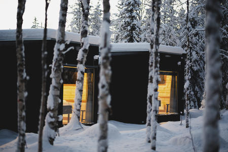 Die Glasvillen in der Arctic Circle Lodge