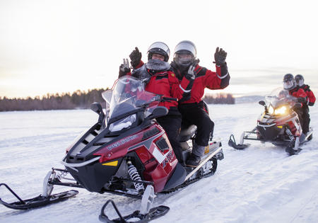 Unterwegs mit dem Motorschlitten