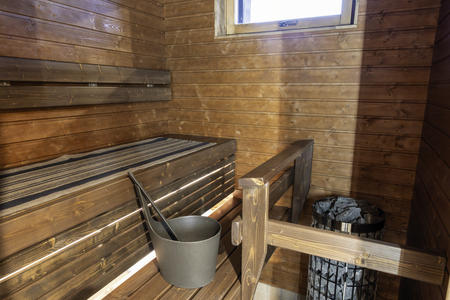 Sauna der Deluxe-Villen am Fluss 