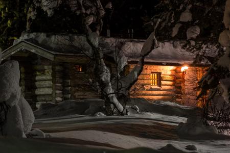 Wildnis Blockhütte im Fell Center Kiilopää