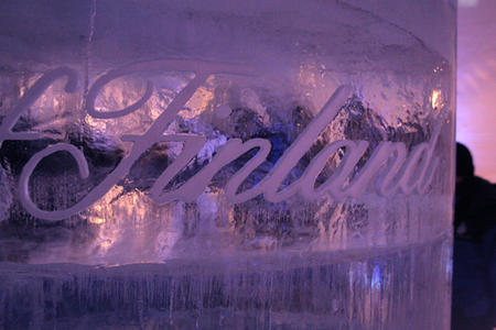 Lainio Snowvillage, Finnland in Eis geschrieben