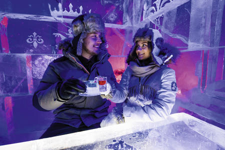 Drinks im Eisrestaurant