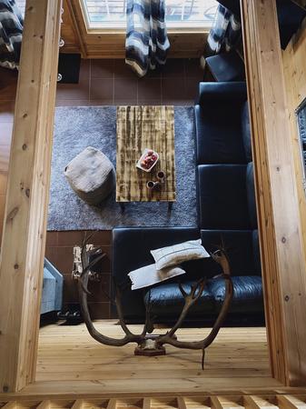 Wohnbereich von der offenen Galerie aus