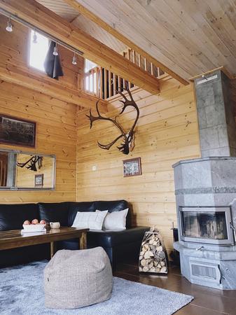 Gemütliches Wohnzimmer mit Kamin