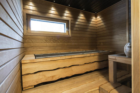 private Sauna im Glasiglu
