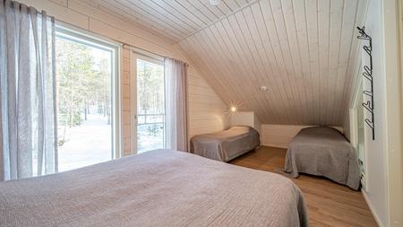 Schlafzimmer 2 für bis zu 4 Personen in der moderenen Doppelhaushälfte (102m²)