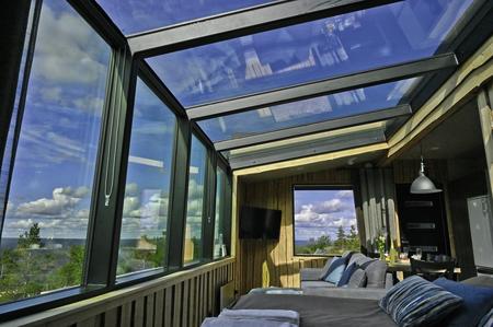 Herrlicher Ausblick aus den Panoramafenstern, Polar Sky Suite
