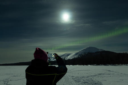 Nordlicht Fototour unter dem Vollmond 