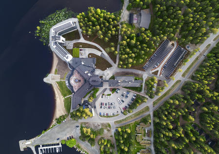 Die Hotelanlage aus der Vogelperspektive