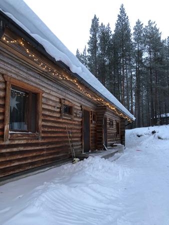 Außenansicht der Blockhaushälfte