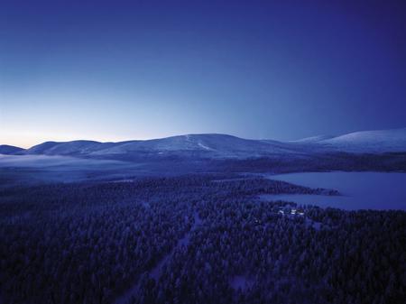 Fjelllandschaft in der Dämmerung