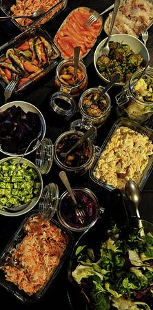 Reichliches Buffet im Hotelrestaurant