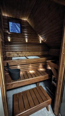 Sauna, Ferienhaus mit zwei Schlafzimmern