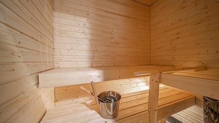 Sauna im modernen Ferienhaus-Apartment (37 m²) mit 1 Schlafzimmer