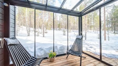 Wintergarten der moderenen Doppelhaushälfte (102m²) mit 2-3 Schlafzimmern