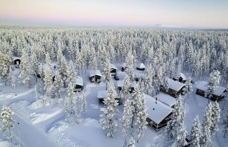 Die Ferienhäuser von oben