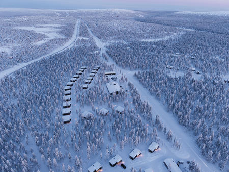 Wilderness Hotel Saariselkä von oben