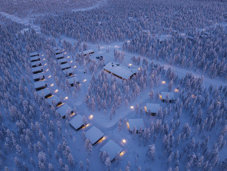 Wilderness Hotel Saariselkä von oben