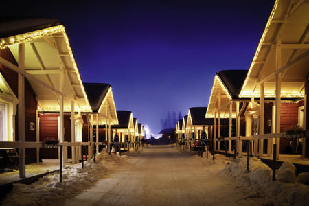 Cottages von draußen, Santa Claus Holiday Village 