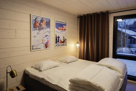 Schlafzimmer unten, Ferienhaus mit zwei Schlafzimmern (c) Riekko Lodge