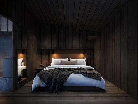 Schlafzimmer, Luxus-Villa mit Sauna und Außenwhirlpool