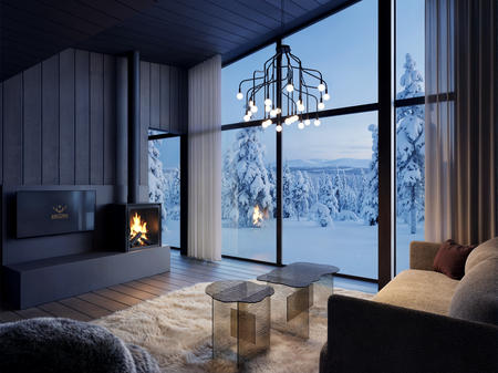 Wohnbereich, Luxus-Villa mit Sauna und Außenwhirlpool