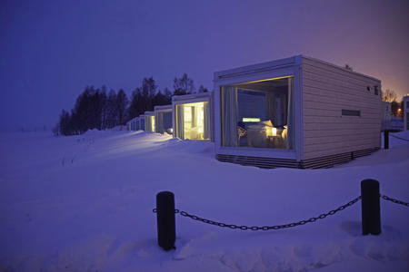 Glas Villa am Strand