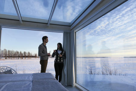 Glas Villa am Strand