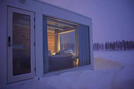 Glas Villa am Strand