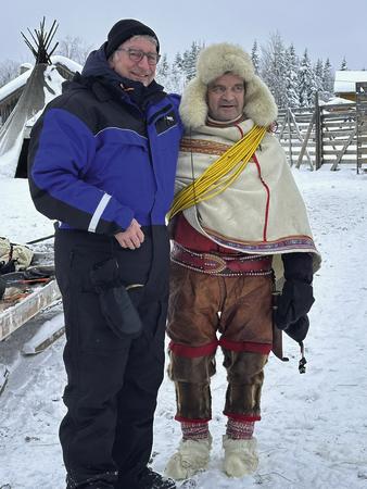 Foto mit dem Rentierhirten persönlich