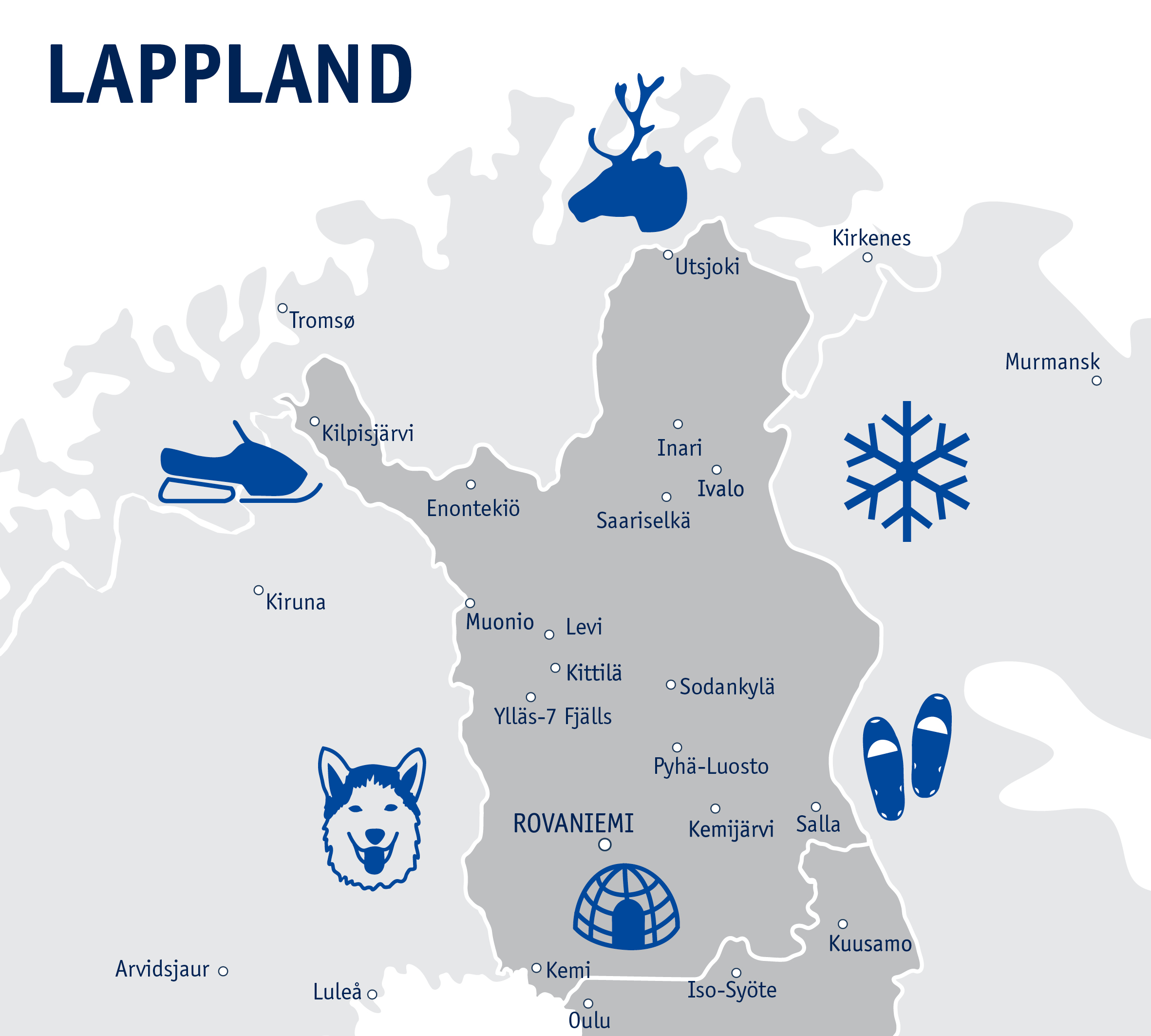 Karte Lappland